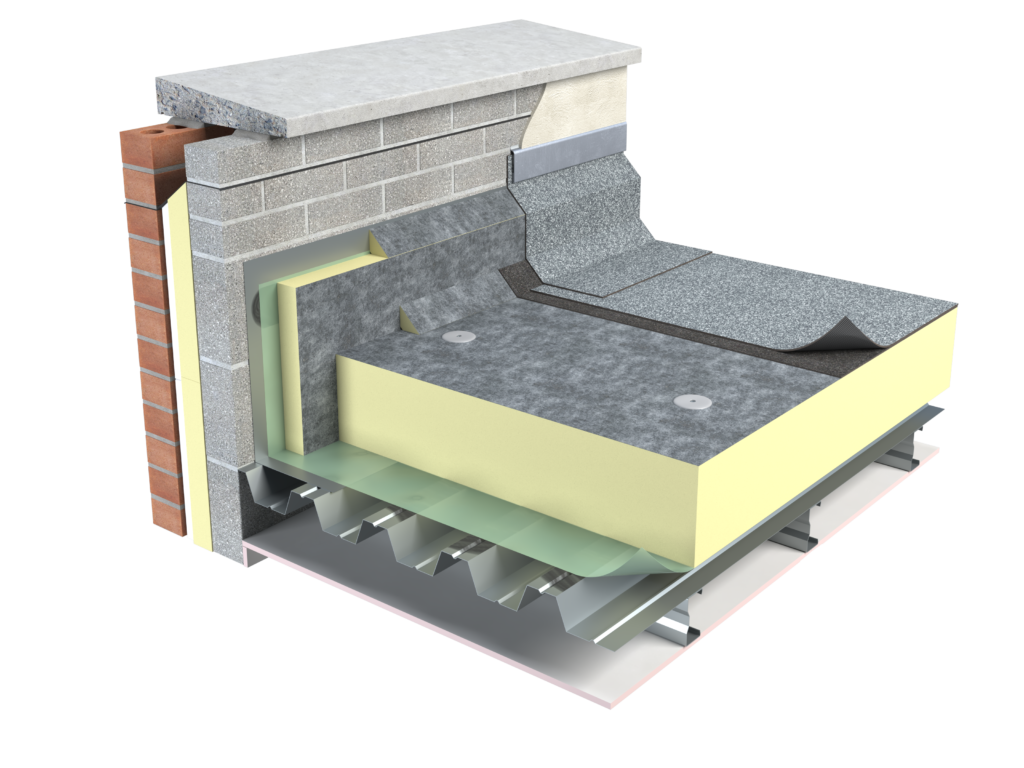 Unilin Insulation graphic for Flat roof