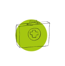 first aid box sketch