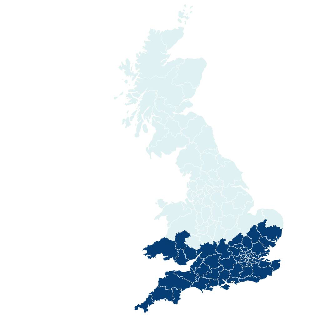 Unilin Insulation Territory Map South England