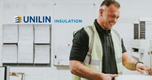 Unilin Insulation fallback image when original image fails to show - man smiling in hi vis